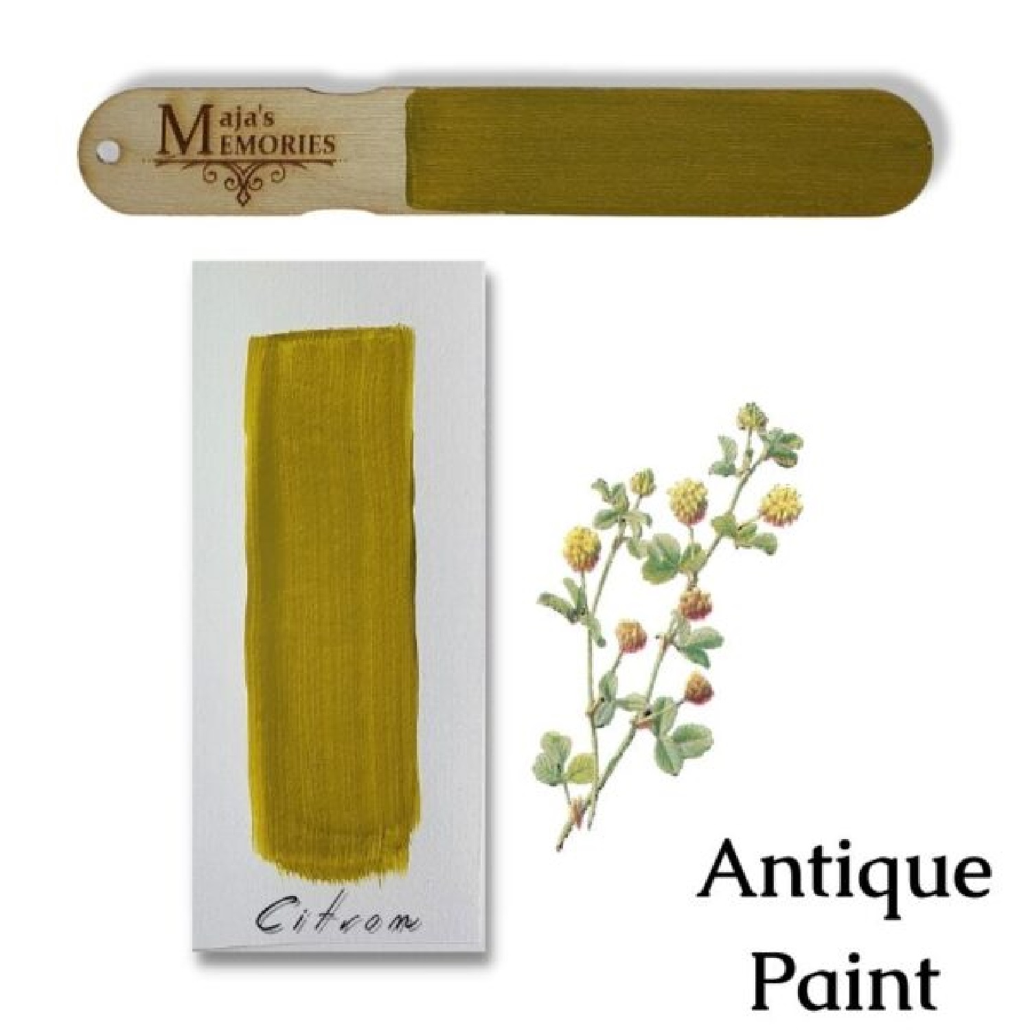 Χρώμα-εφέ πατίνας Antique Paint Maja’s Memories, 150ml, Citron - 11040