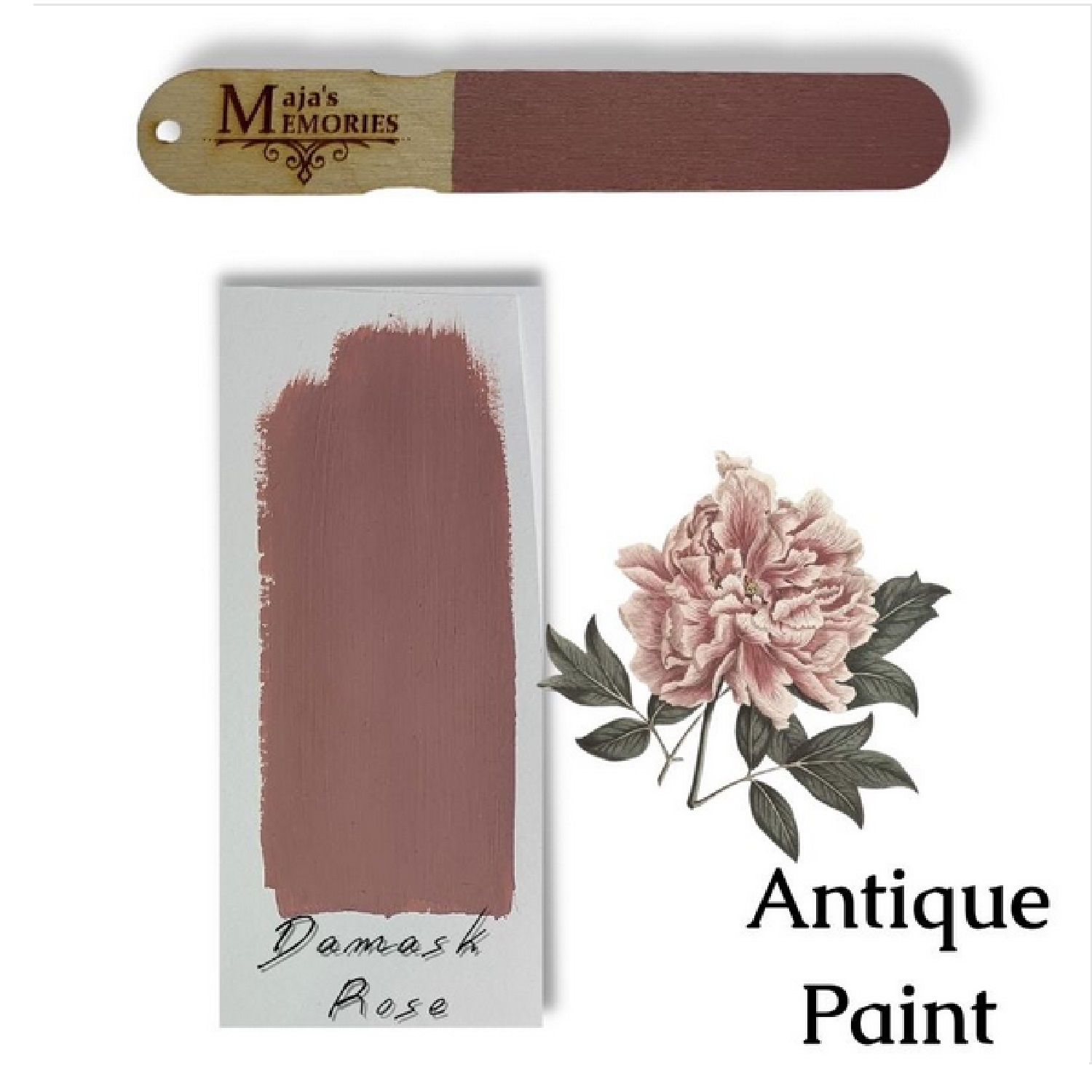 Χρώμα-εφέ πατίνας Antique Paint Maja’s Memories, 150ml, Damask Rose - 2270