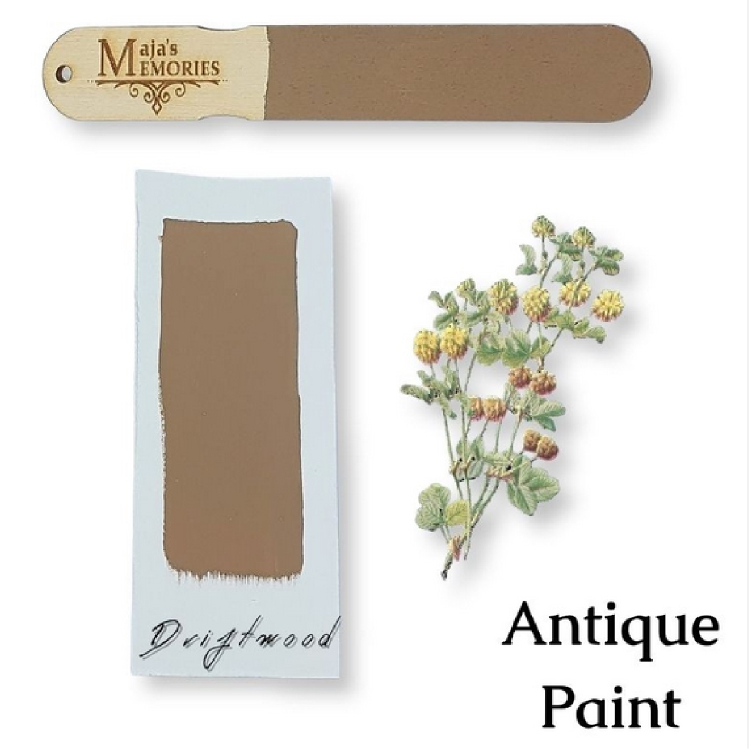 Χρώμα-εφέ πατίνας Antique Paint Maja’s Memories, 150ml, Driftwood - 2268