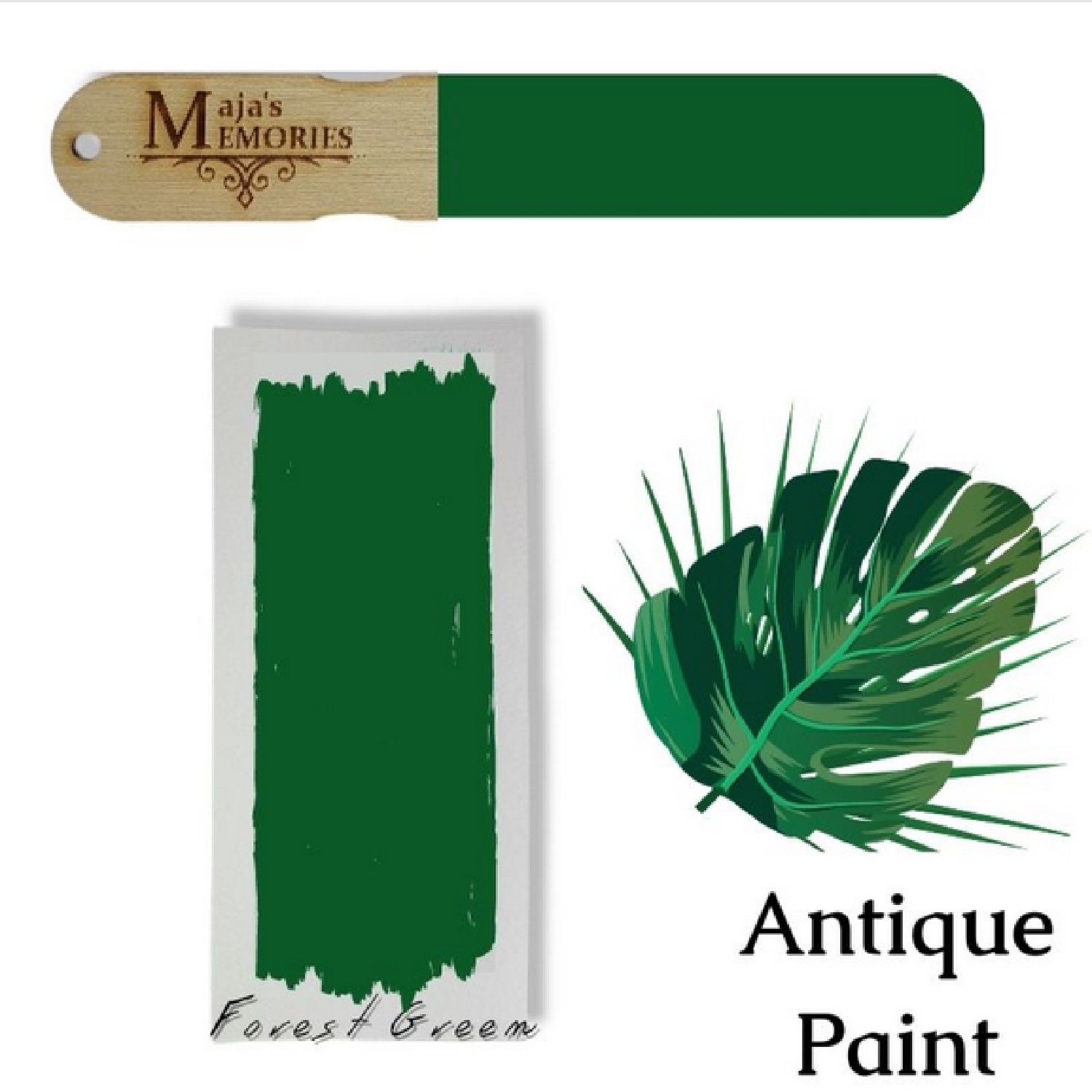Χρώμα-εφέ πατίνας Antique Paint Maja’s Memories, 150ml, Forest Green - 1977