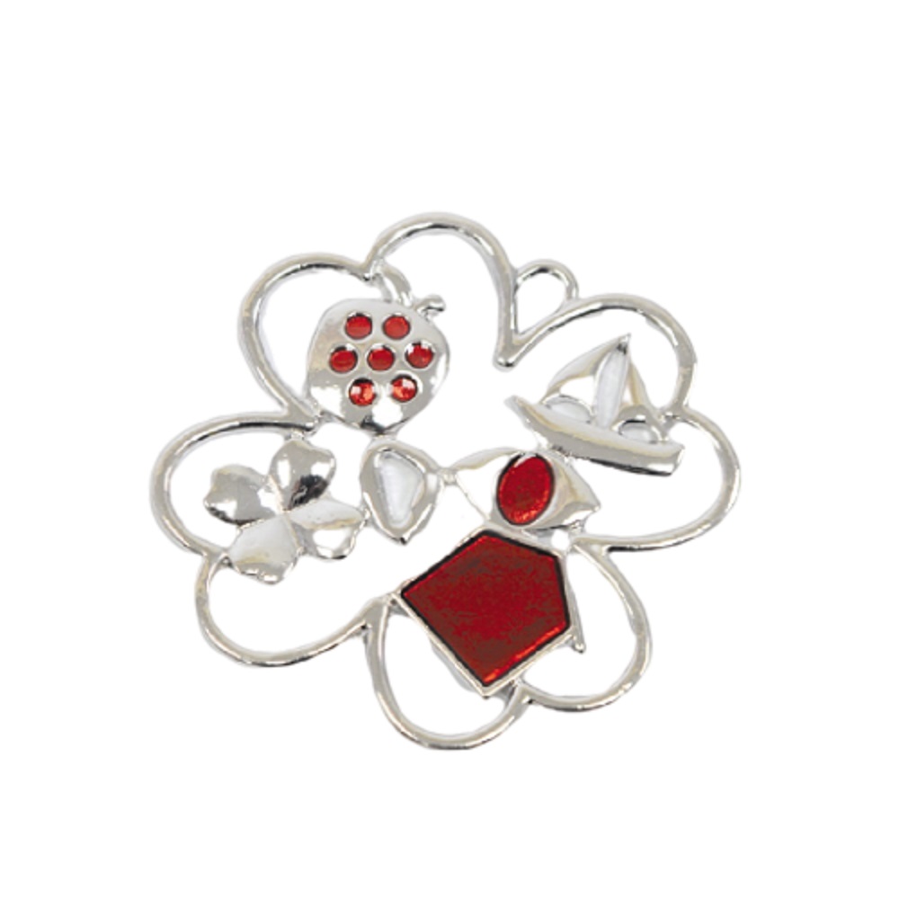 Metal four leaf for good luck 4.4cm - 4183