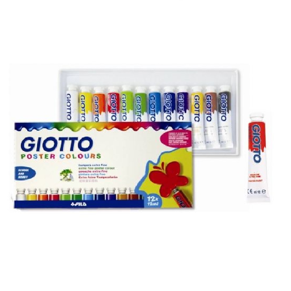 Giotto Temperas Set of 12 Colors 12ml - 14648