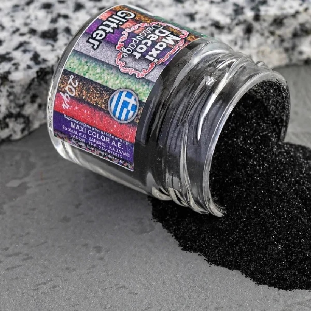 Maxi Decor Glitter Black Powder - 15843