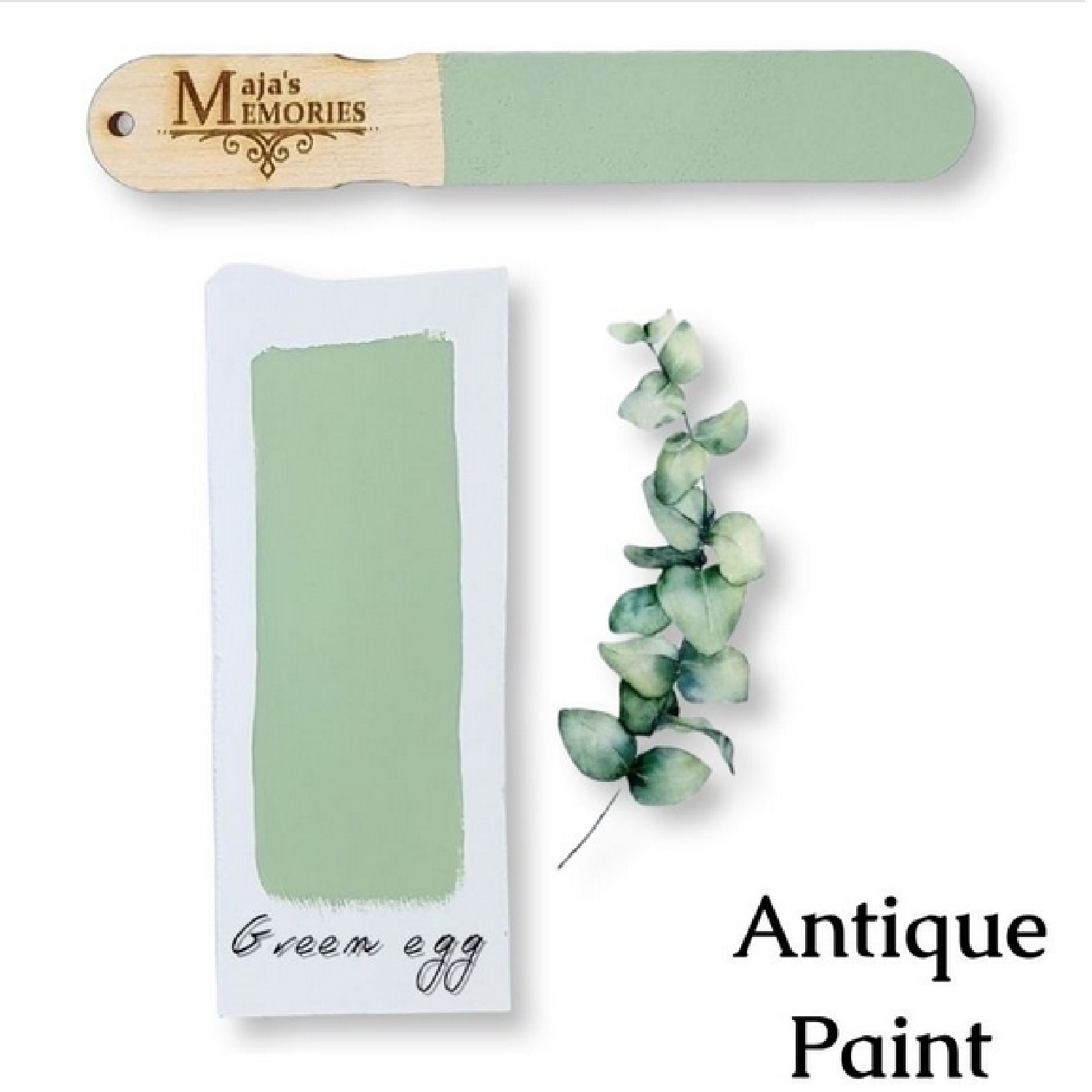 Χρώμα-εφέ πατίνας Antique Paint Maja’s Memories, 150ml, Green egg - 4985