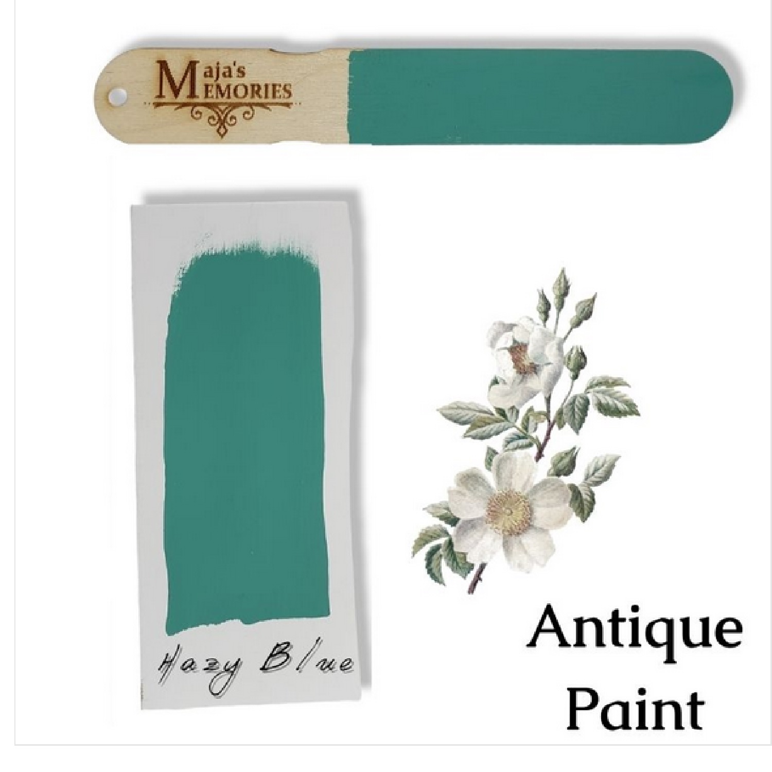 Χρώμα-εφέ πατίνας Antique Paint Maja’s Memories, 150ml, Hazy Blue - 1991
