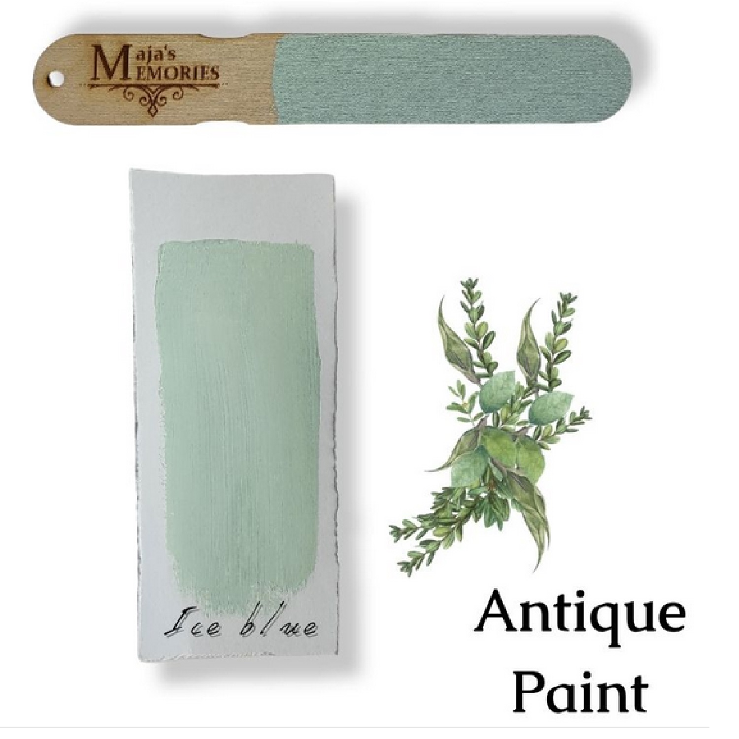 Χρώμα-εφέ πατίνας Antique Paint Maja’s Memories, 150ml, Ice Blue - 1993