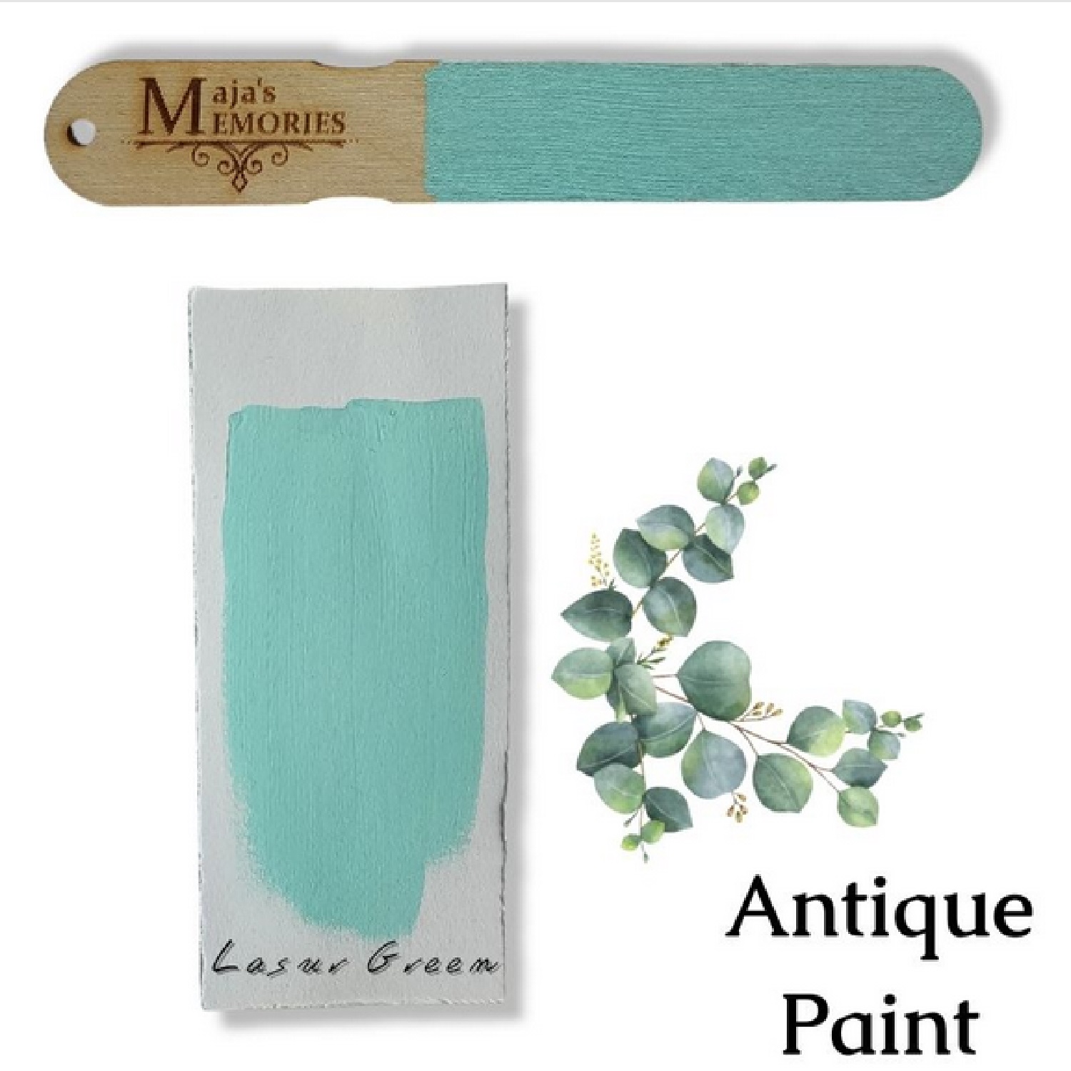 Χρώμα-εφέ πατίνας Antique Paint Maja’s Memories, 150ml, Lasur Green - 1995