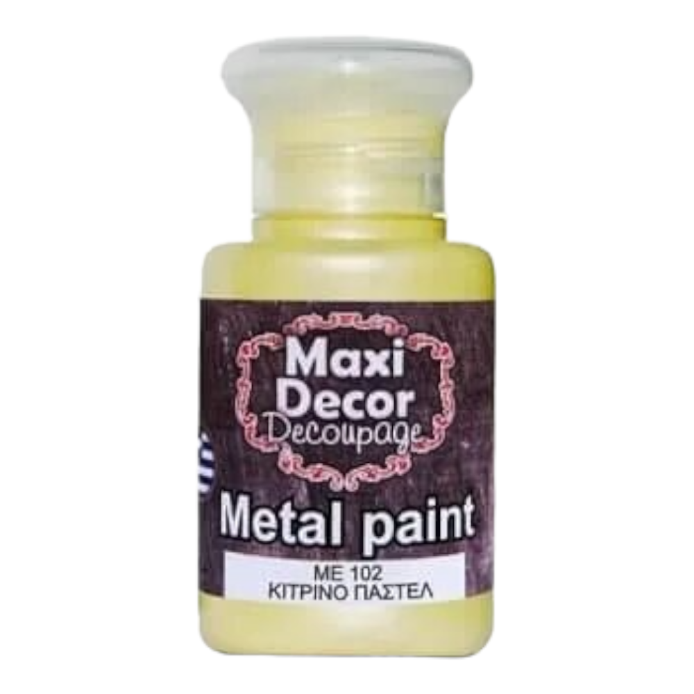 Μεταλλικό χρώμα 60ml Maxi Decor Κίτρινο Παστέλ	 - 14835