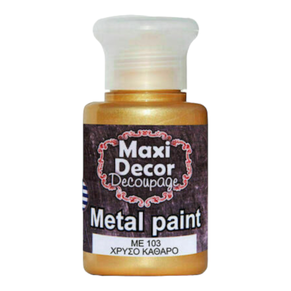 Μεταλλικό χρώμα 60ml Maxi Decor Χρυσό Καθαρό - 14937