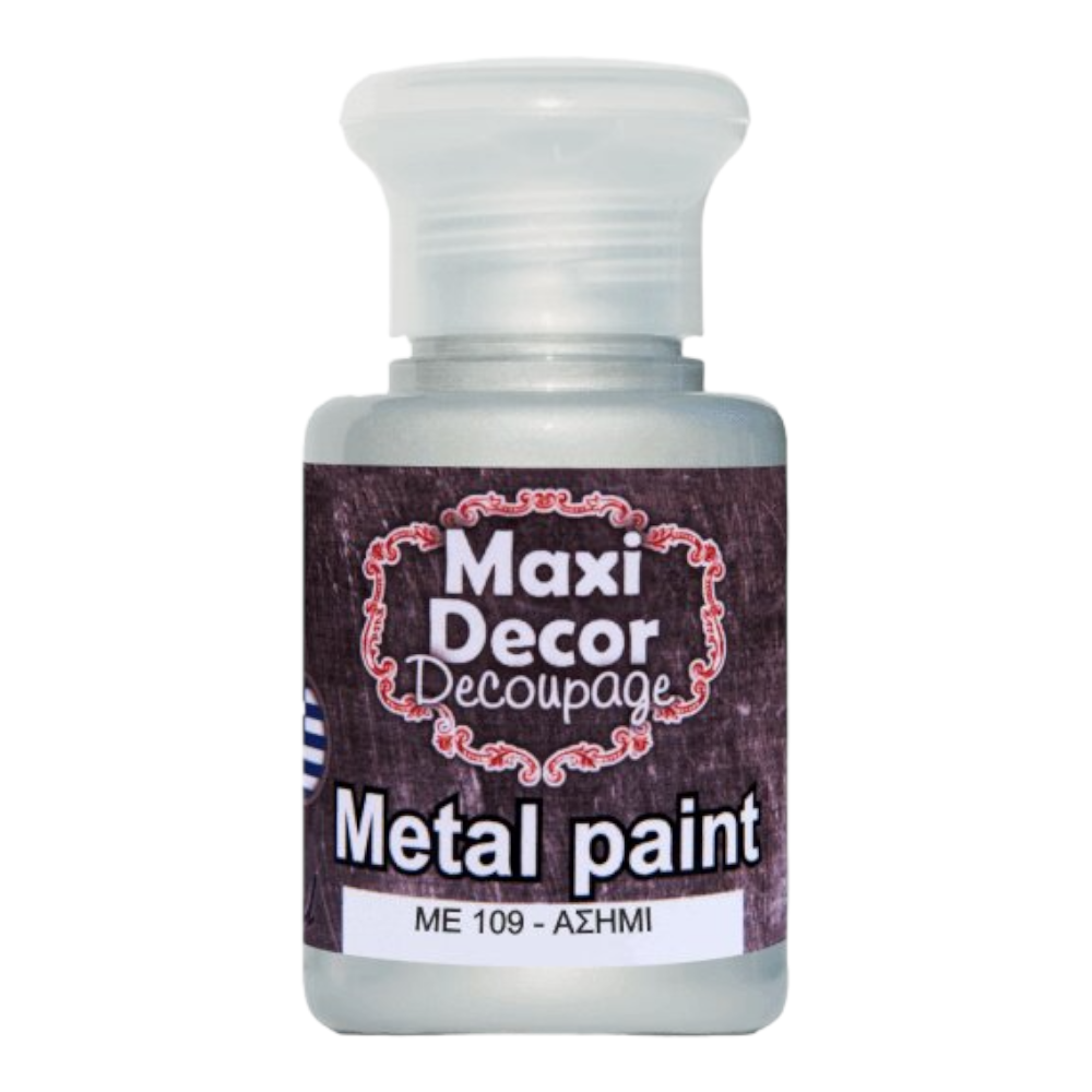 Μεταλλικό χρώμα 60ml Maxi Decor Ασημί - 14791