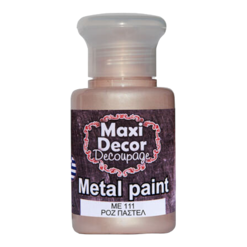 Μεταλλικό χρώμα 60ml Maxi Decor Ρόζ Παστέλ - 14870