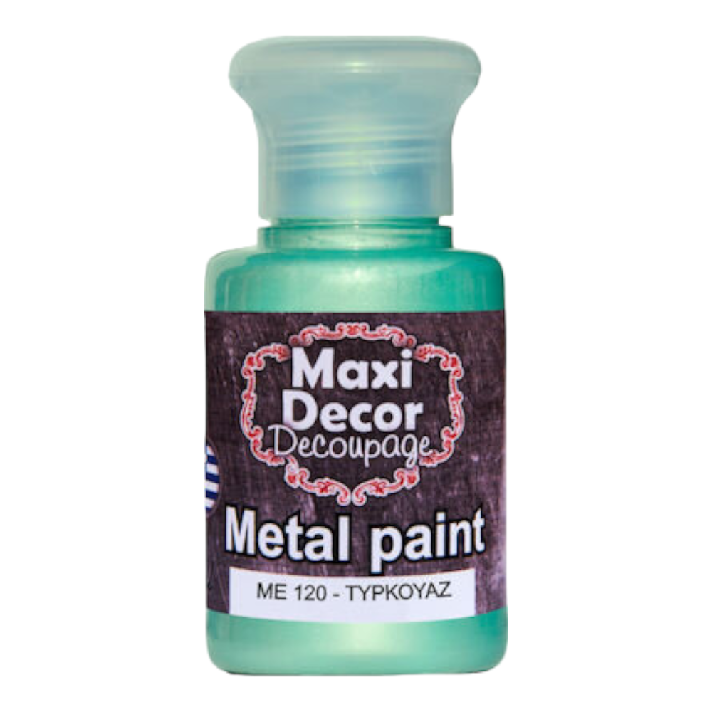 Μεταλλικό χρώμα 60ml Maxi Decor Τιρκουάζ - 14880