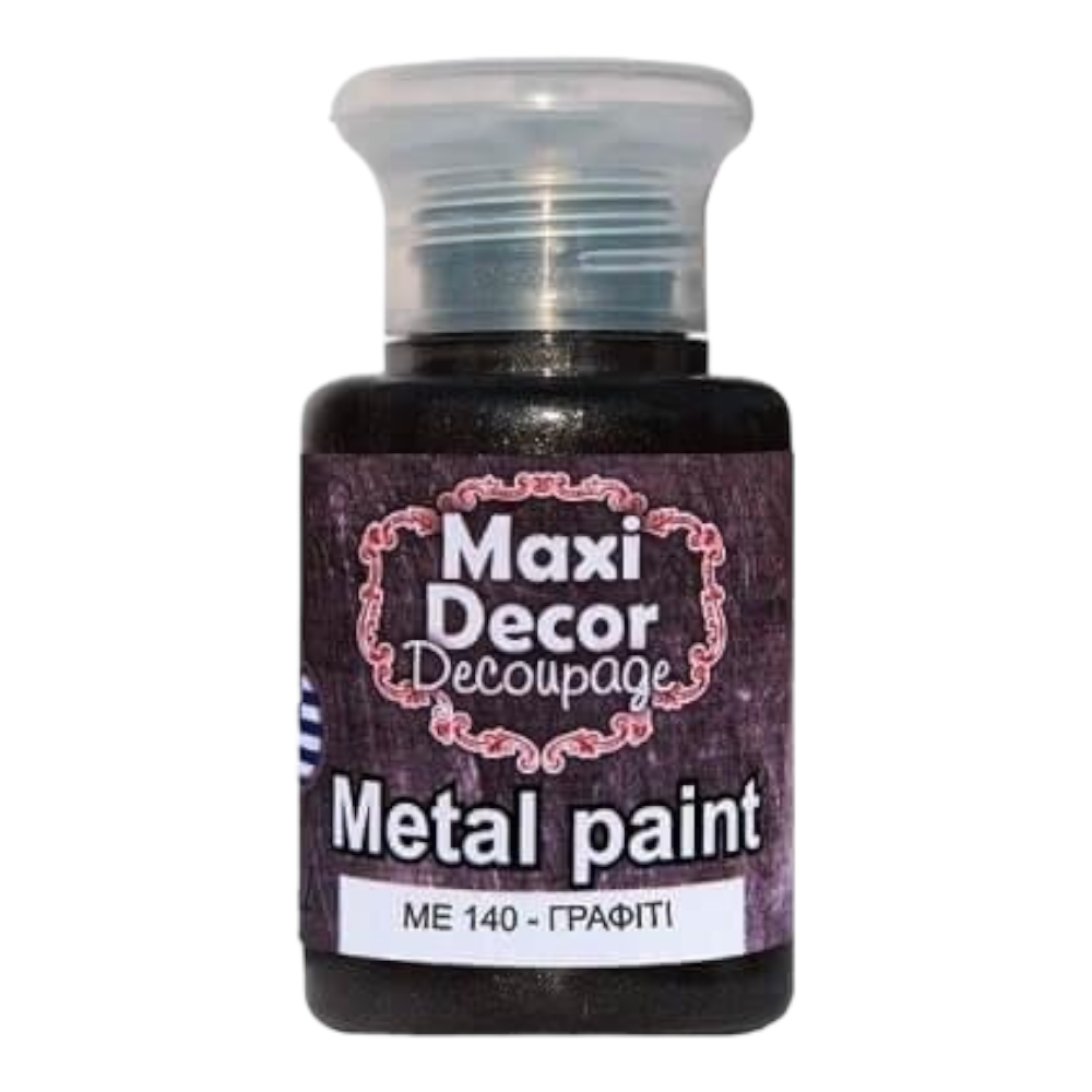 Μεταλλικό χρώμα 60ml Maxi Decor Γραφίτης - 14817