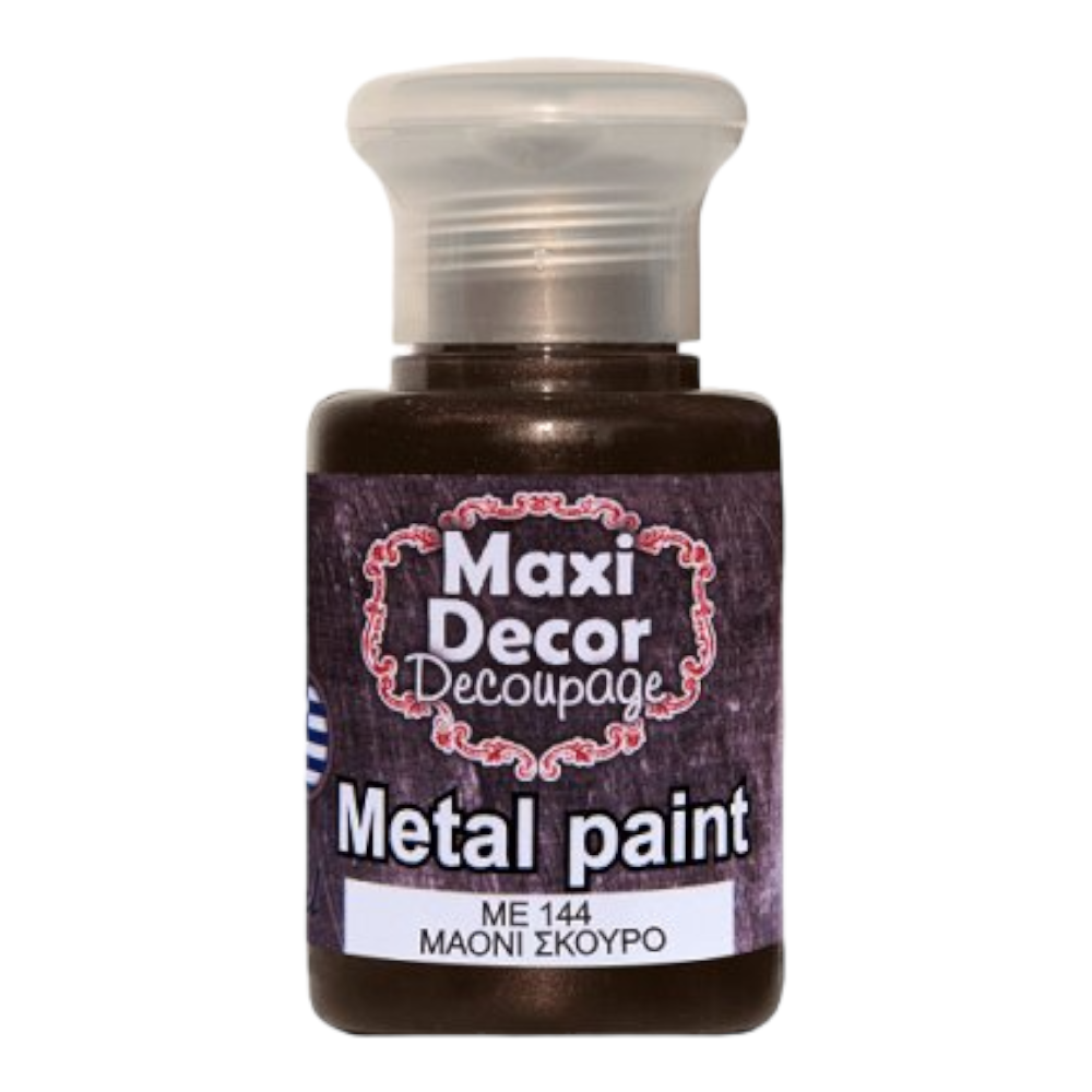 Μεταλλικό χρώμα 60ml Maxi Decor Μαόνι Σκούρο - 14845