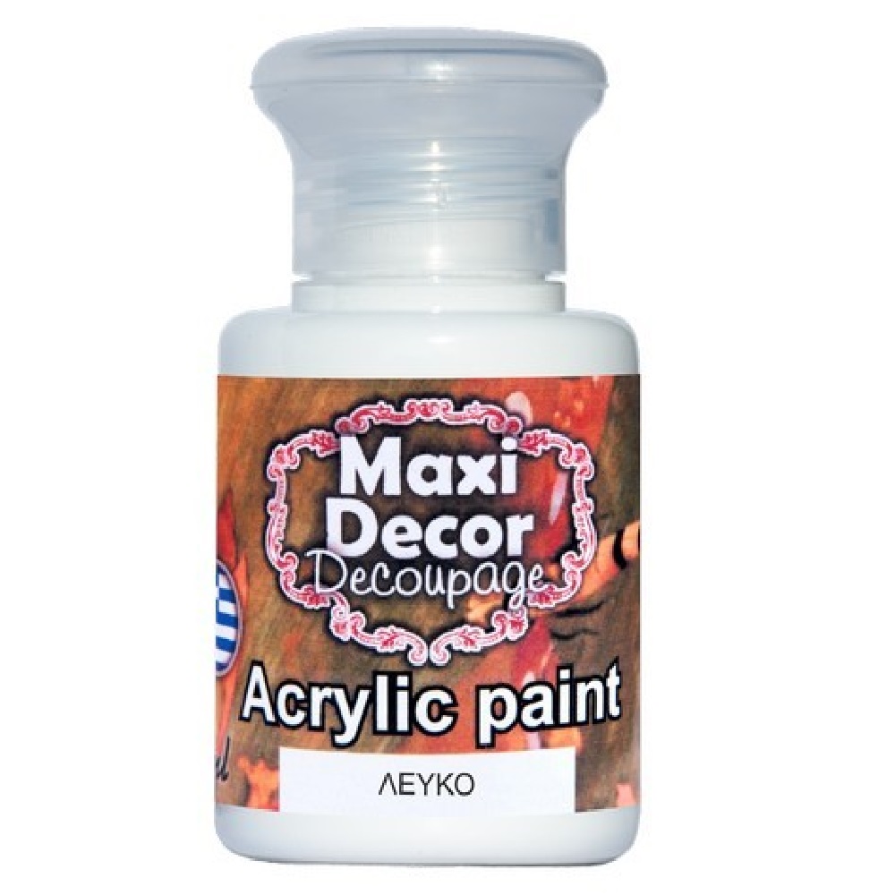 Ακρυλικό Χρώμα Maxi Decor Λευκό ΜΑ001