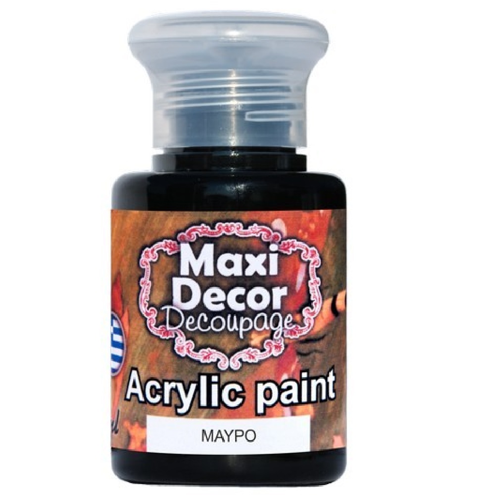 Ακρυλικό Χρώμα Maxi Decor Μαύρο ΜΑ002 - 12423