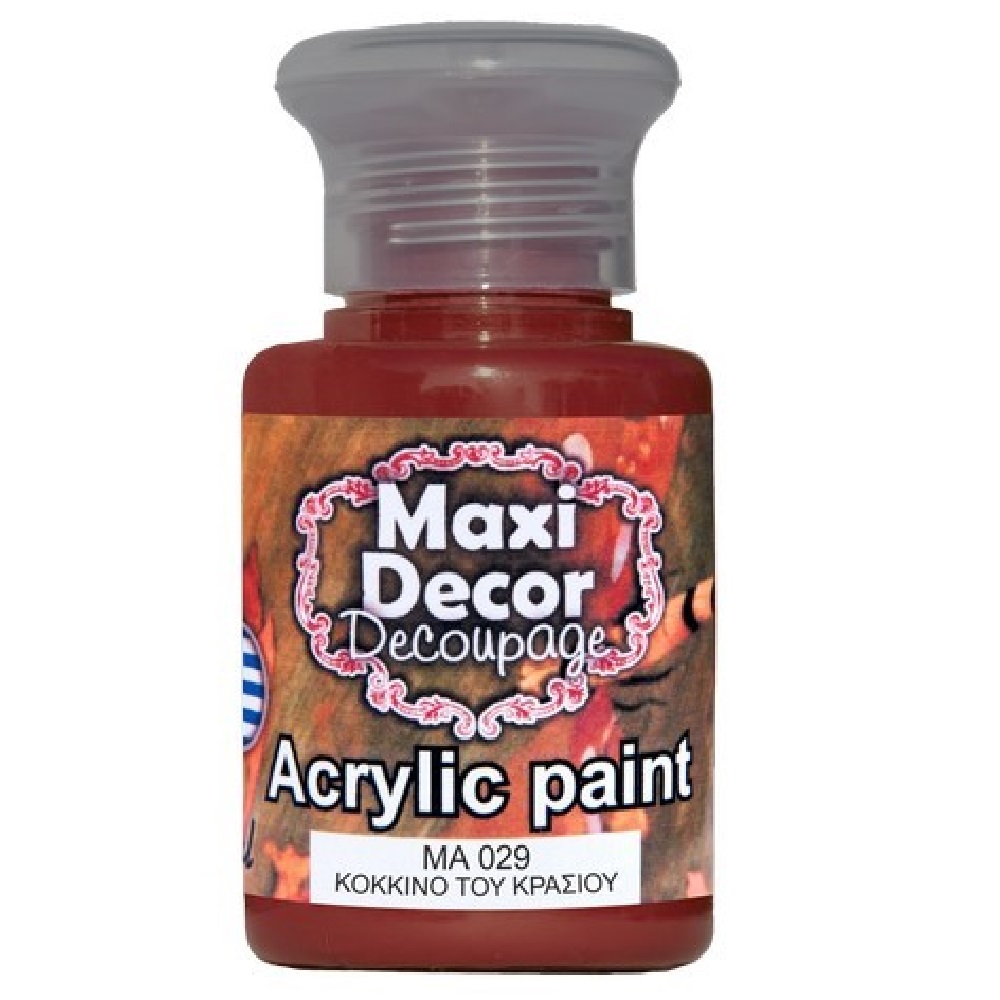 Ακρυλικό Χρώμα Maxi Decor Κόκκινο του κρασιού ΜΑ029 - 12498