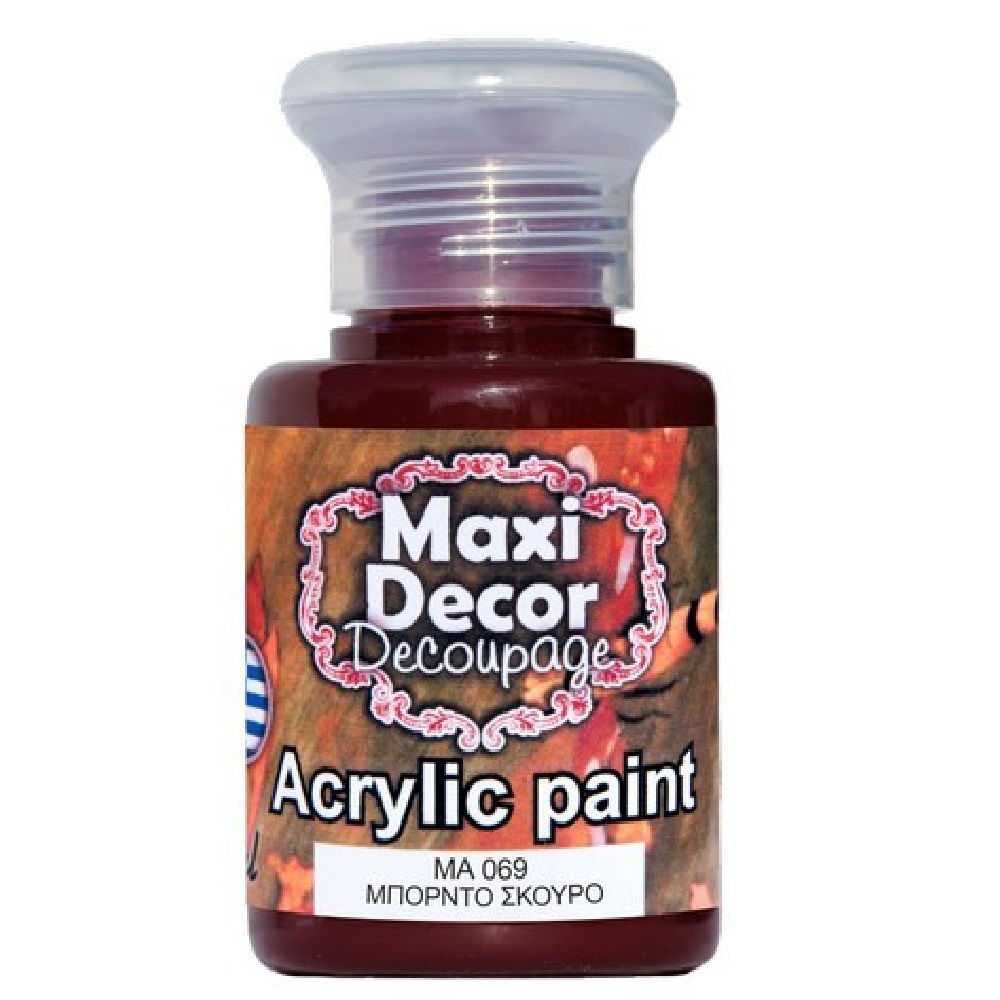 Ακρυλικό Χρώμα Maxi Decor Μπορντό σκούρο ΜΑ069 - 12646