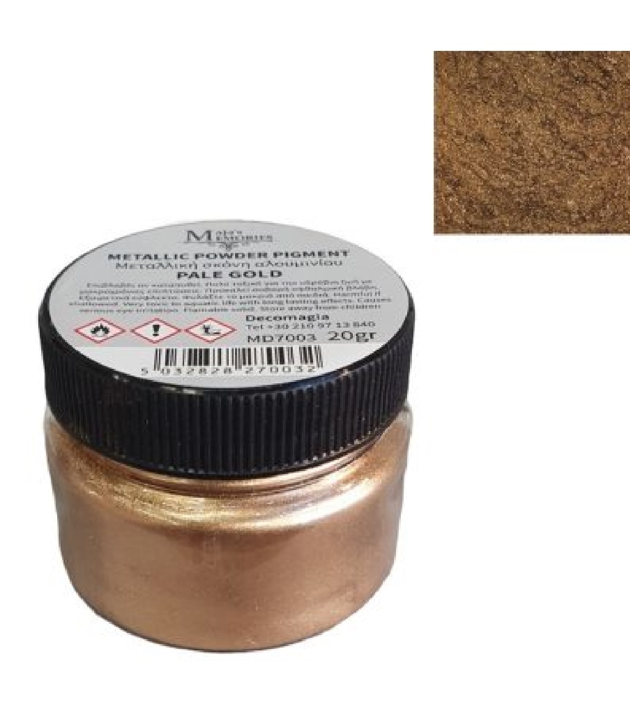 Μεταλλικό pigment σε σκόνη, Pale Gold, 20gr - 1377