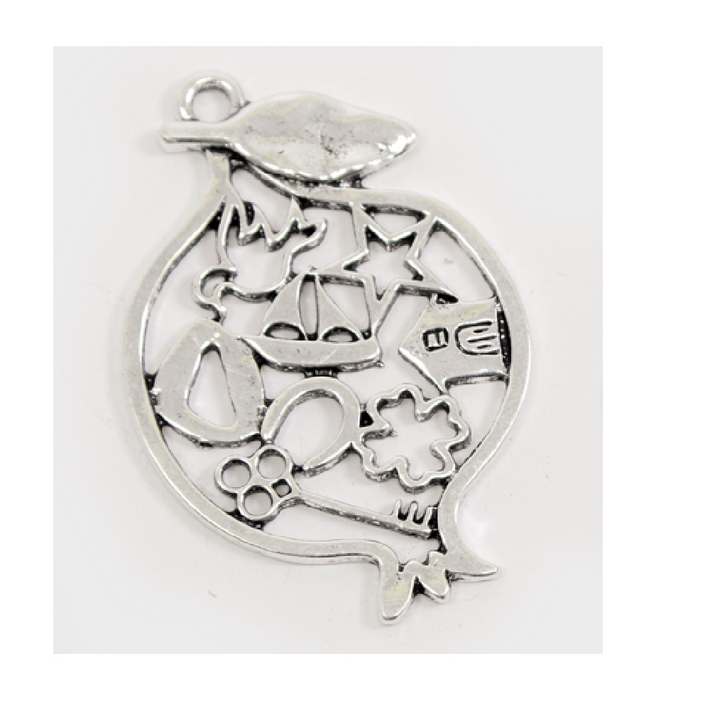  Μεταλλικό ρόδι για καλή τύχη 3.3x5.2cm - 4188