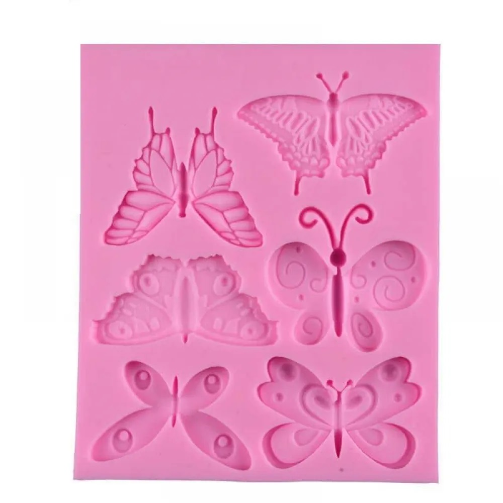 Craftistico Καλούπι Σιλικόνης 11,9x9,4x0,7cm 6 Πεταλούδες - 16743