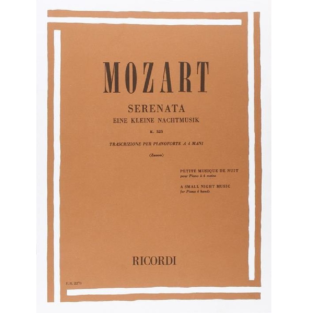 Mozart Serenata A small night music K. 525  Pianoforte 4 mani - 10228