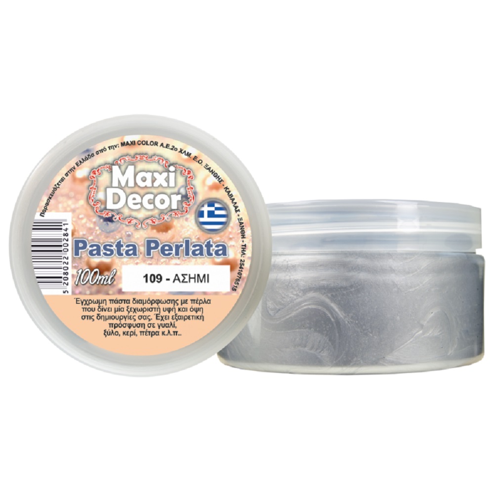 Pasta perlata 100ml (ασημί) MAXI DECOR PP-109 - 12271