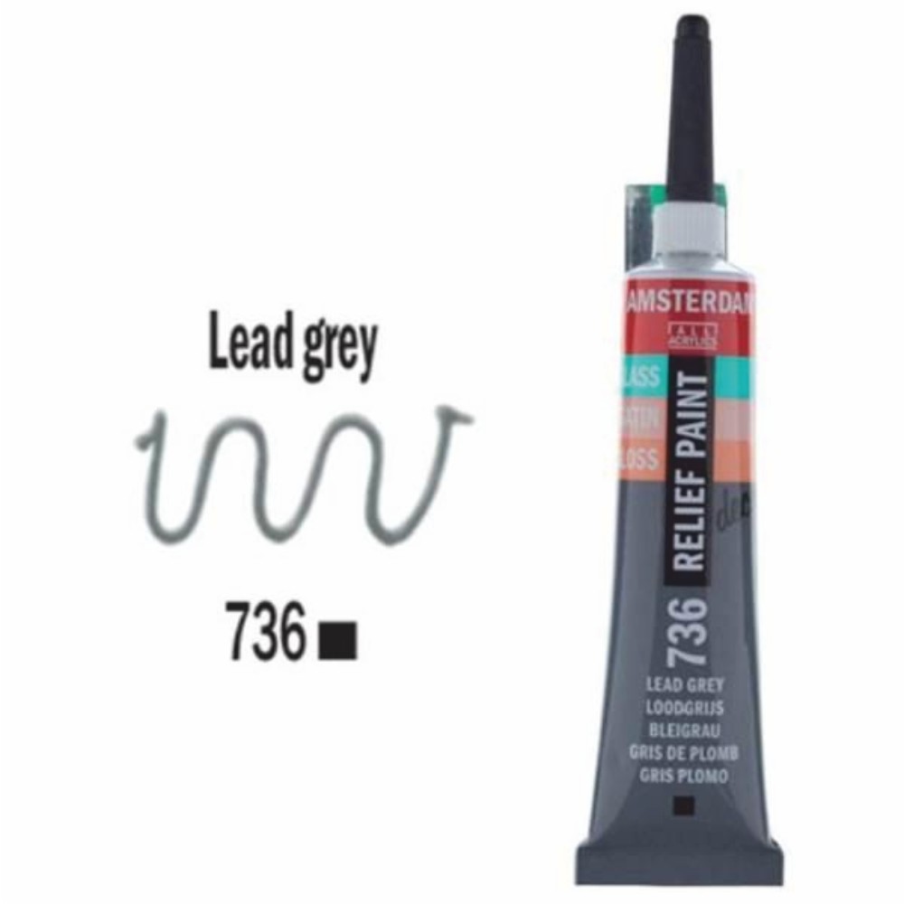 3d Relief Decorfin 20ml 736 Lead Grey - 1592