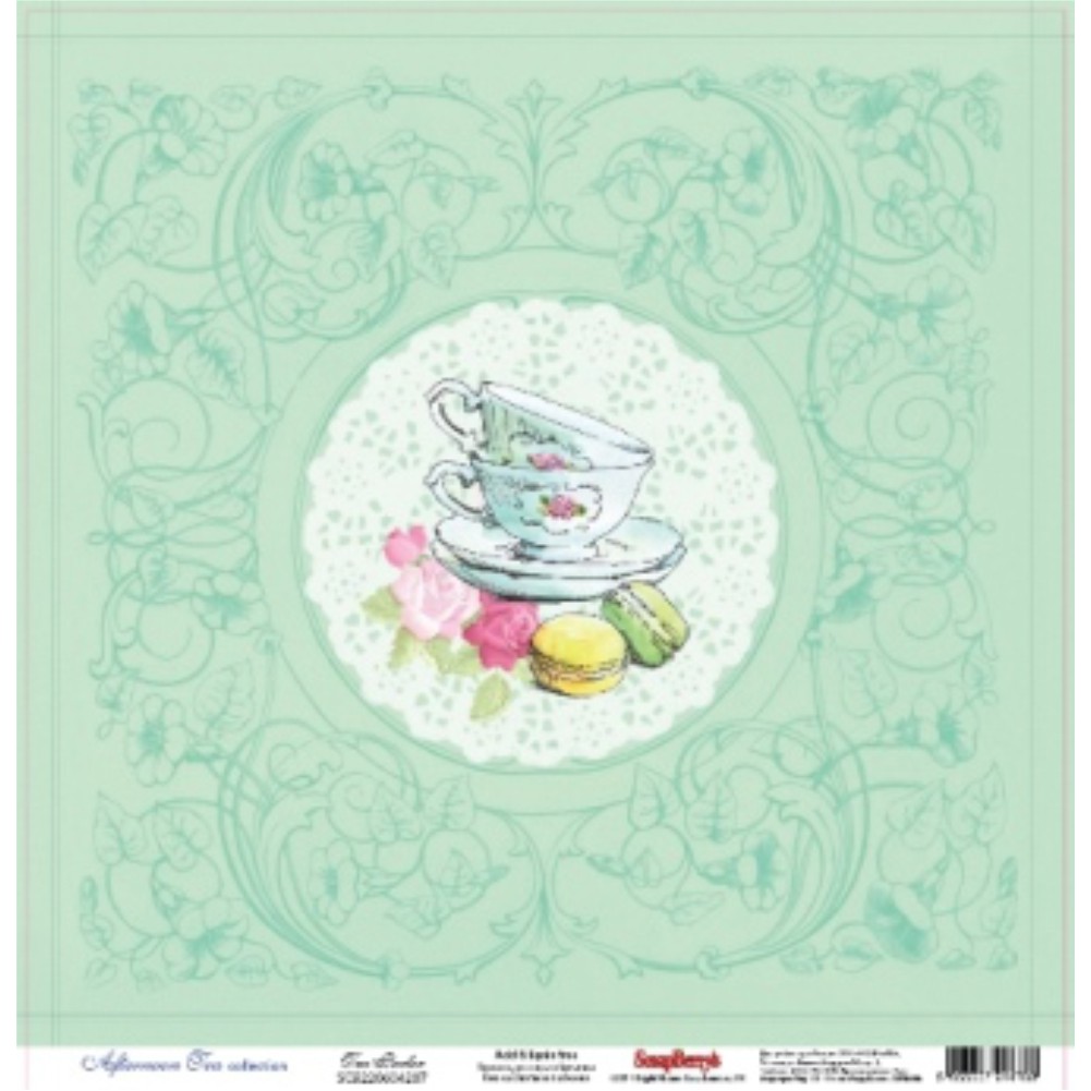 Χαρτί Scrapbooking One Side 30.5x30.5cm 180gsm Afternoon Tea Tea Parlor - 2171