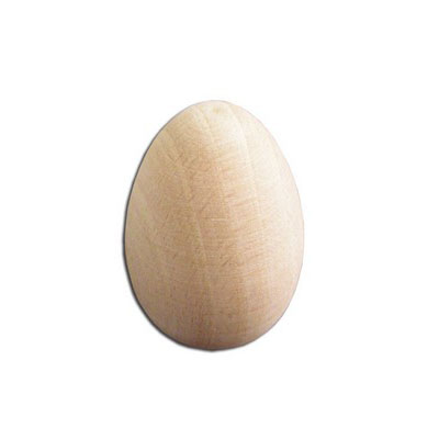 Small wooden chicken egg 58 x 38 mm - 16152