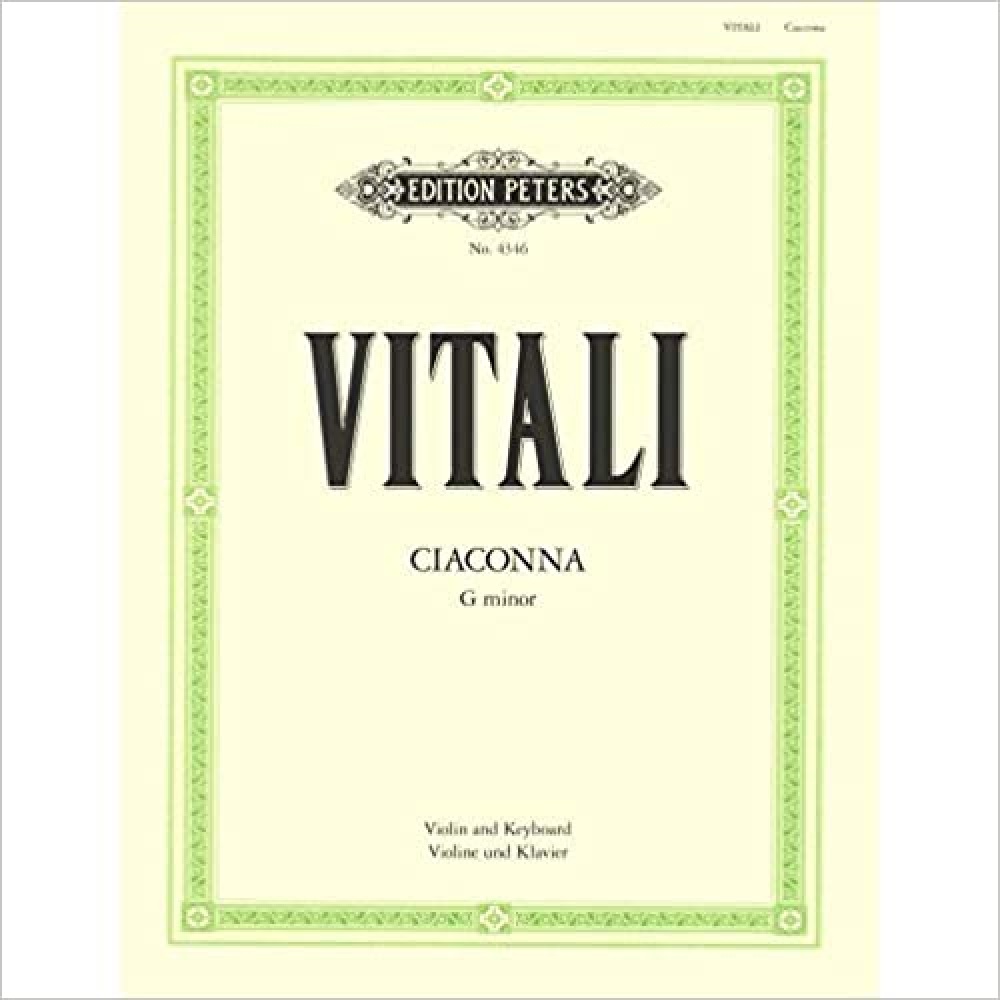 Vitali - Chaconne in g minor. For Violin & Piano. Peters Edition - 10350