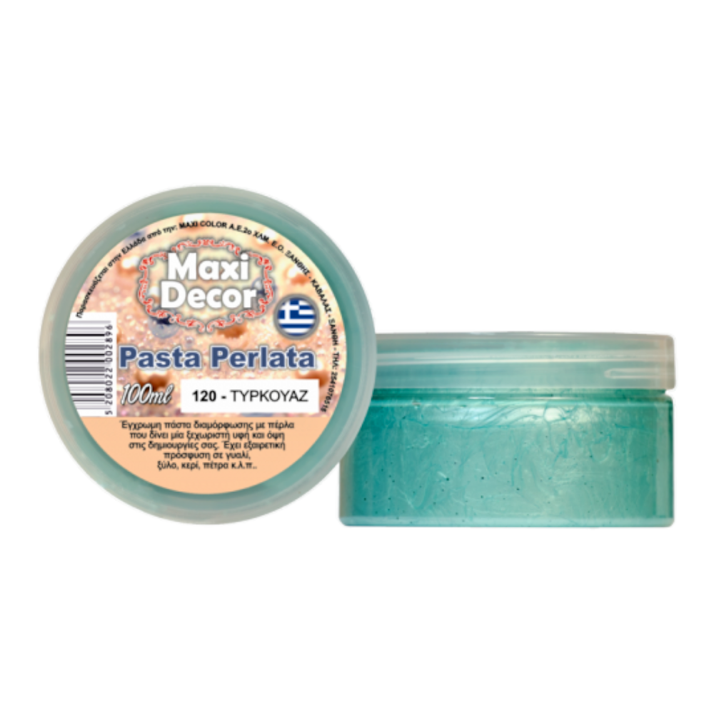 Pasta perlata 100ml (Τιρκουάζ) MAXI DECOR PP-120 - 14819