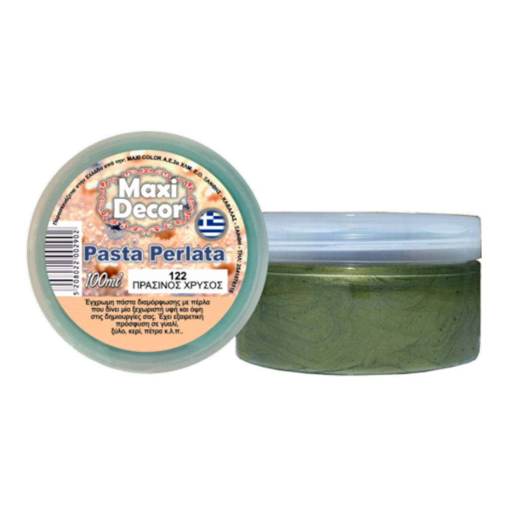 Pasta perlata 100ml (Πράσινος Χρυσός	) MAXI DECOR PP-122 - 14823