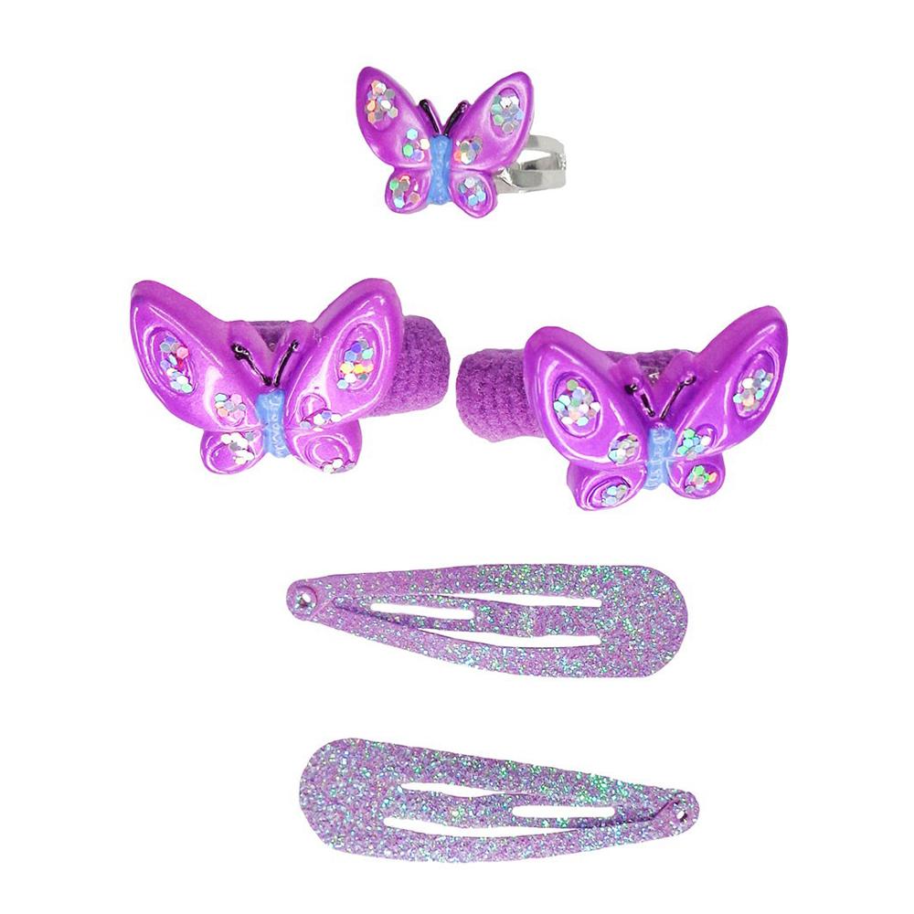 Great Pretenders Hair Clip and Butterfly Rubber 3 colors - 2