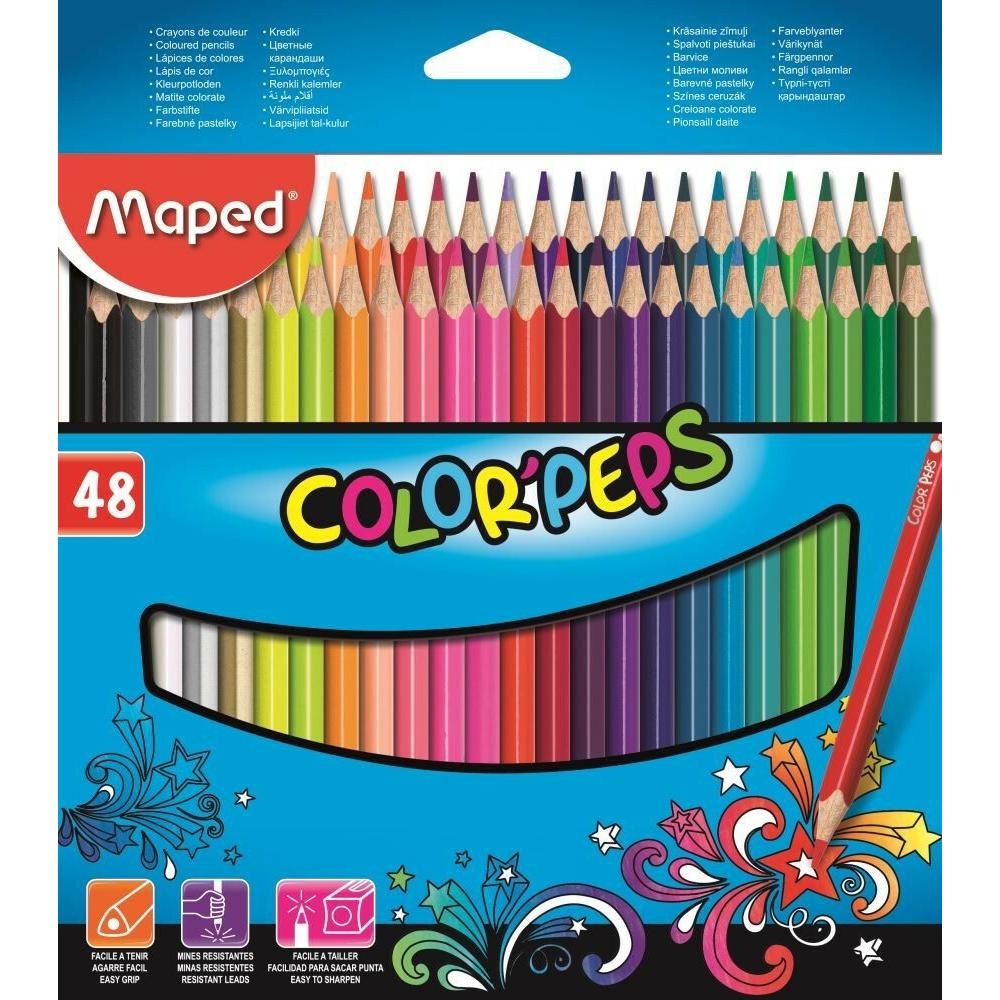 Ξυλομπογιές MAPED COLOR'PEPS STAR 48 Χρώματα