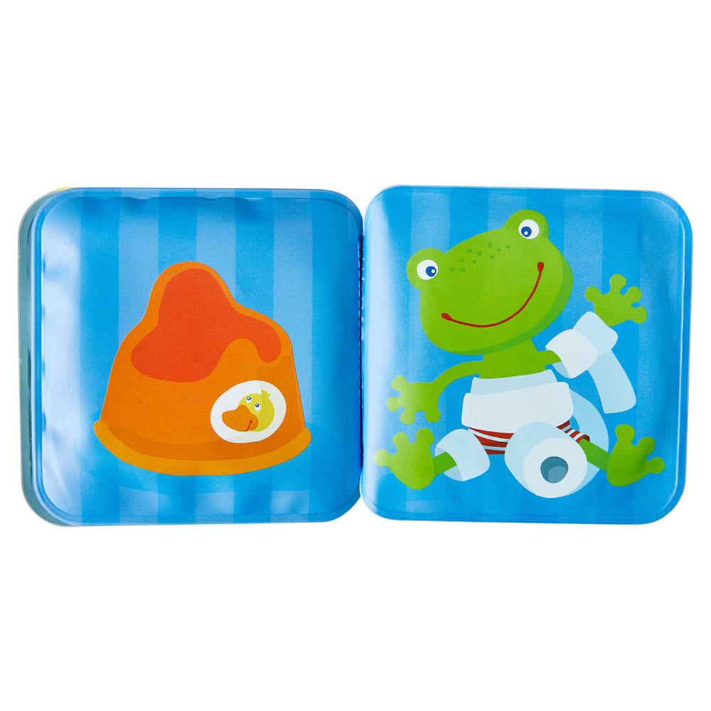 Haba mini bathroom booklet with rattle sound Frog - 1