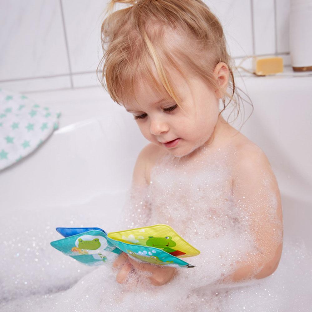 Haba mini bathroom booklet with rattle sound Frog - 2