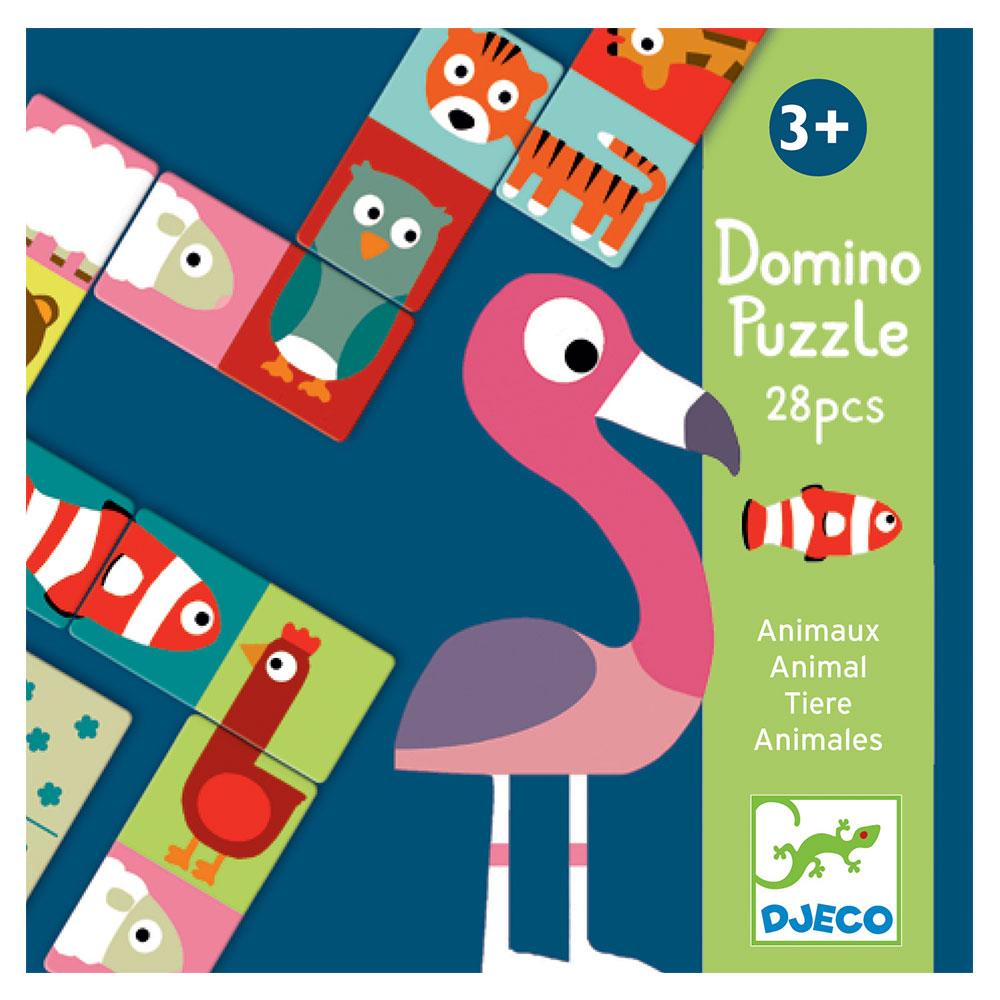 Djeco Double-sided Domino+ Puzzle Animals  - 0