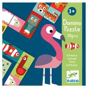 Djeco Double-sided Domino+ Puzzle Animals  - 3838
