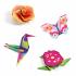 Djeco Οριγκάμι κατασκευή νέον χρώματα Τροπικά ζωάκια και λουλούδια - 1