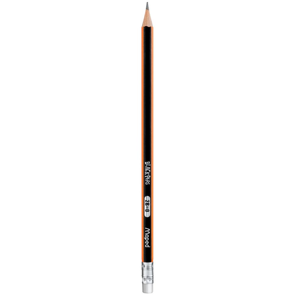 Maped Pencil Black’Peps 2B wite eraser