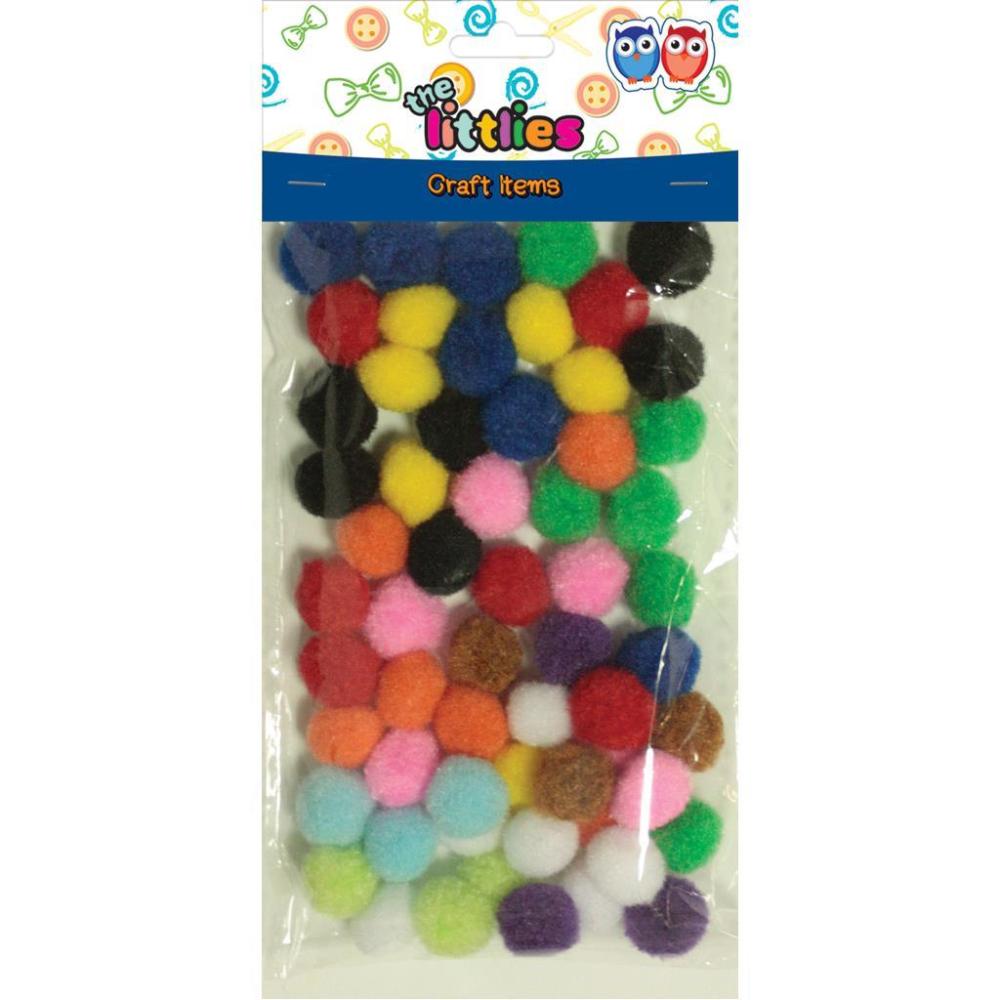  Pom - Pom Craft in Various Colors 15mm 60 Pcs