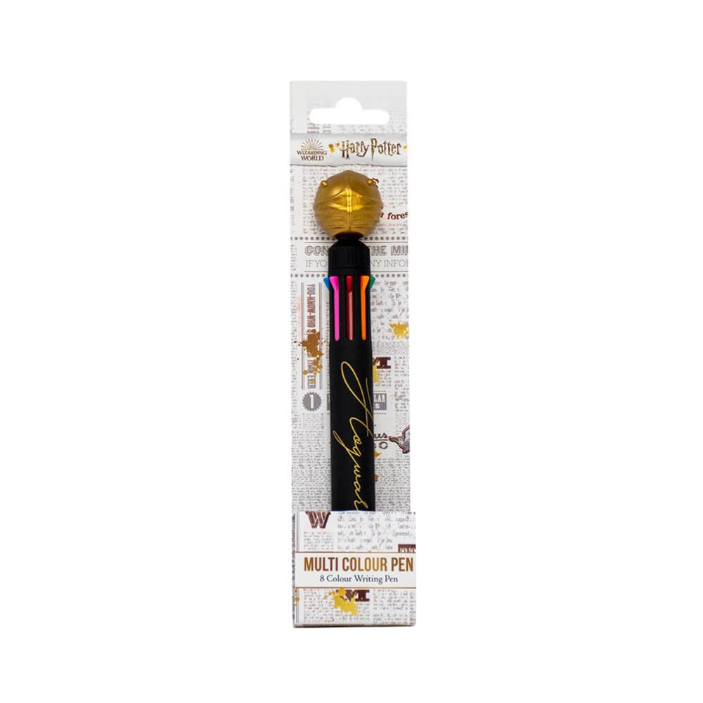 Harry Potter Snitch 8 Colour Pen – Hogwarts Crest - 0