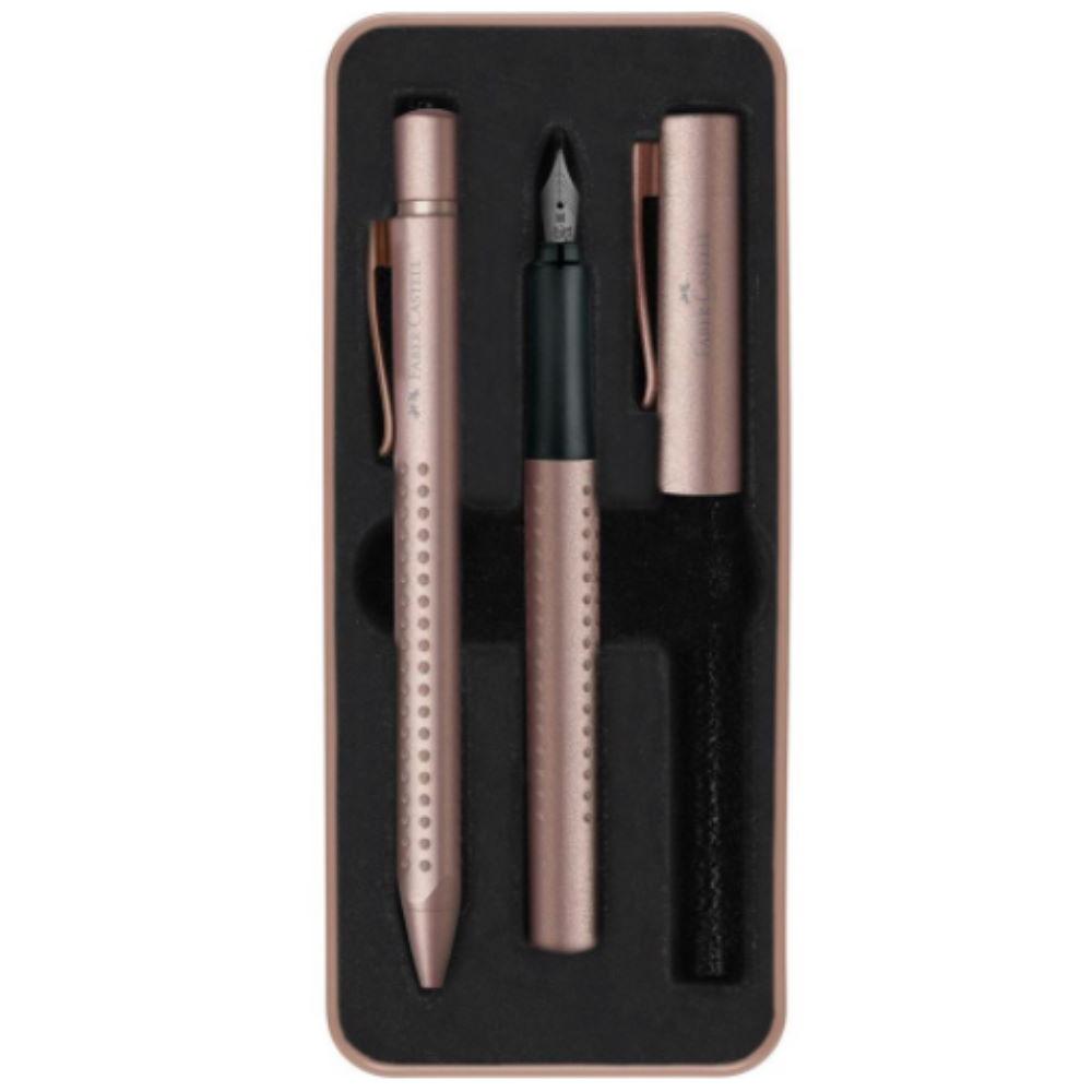 Σετ Δώρου  Faber Castell Grip Edition πένα - στυλό Rose  - 0