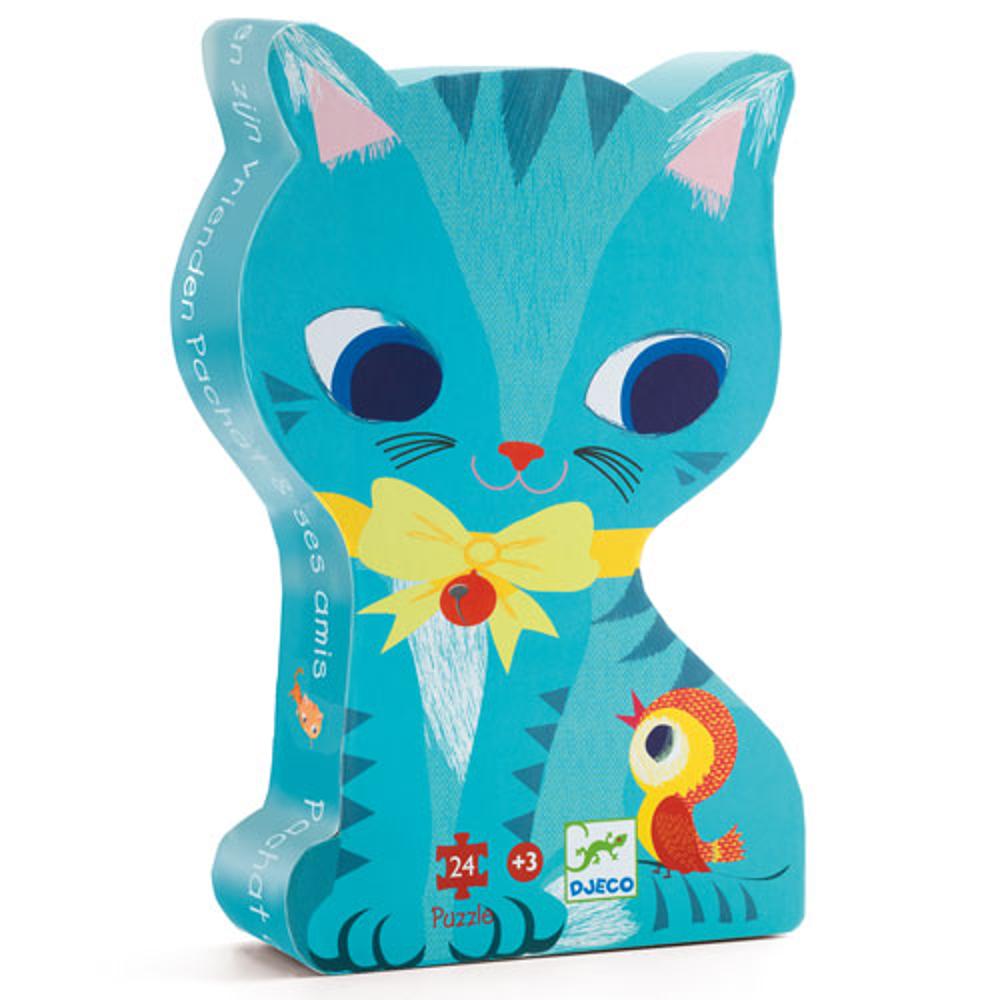 Djeco Puzzle in a schematic box of 24 pcs. Kitty - 0