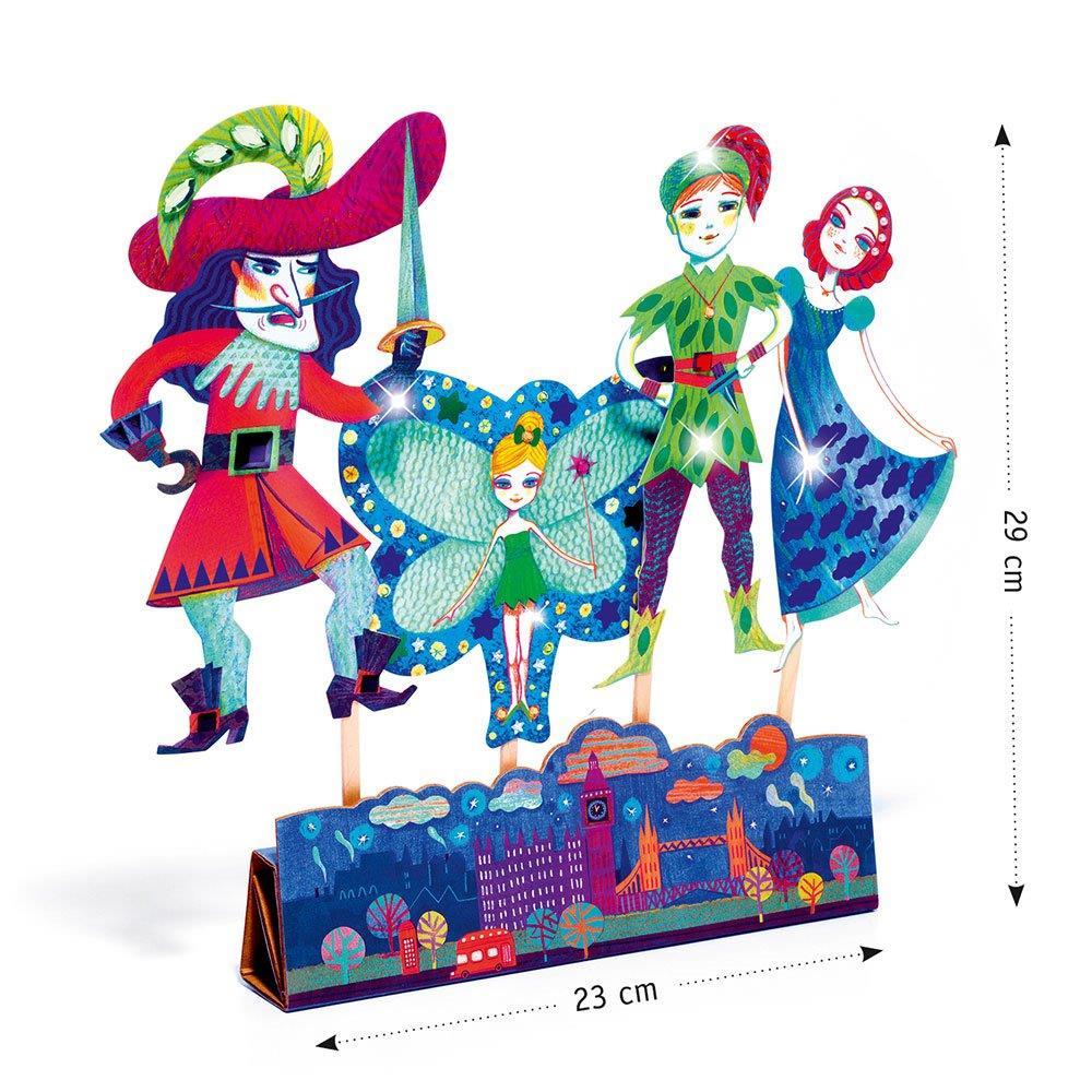Djeco DIY Make Puppets Fairy Tale Peter Pan - 1