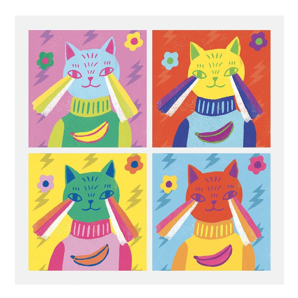 Djeco Inspired by - I create with Warhol stickers - Pop animal portraits - 2