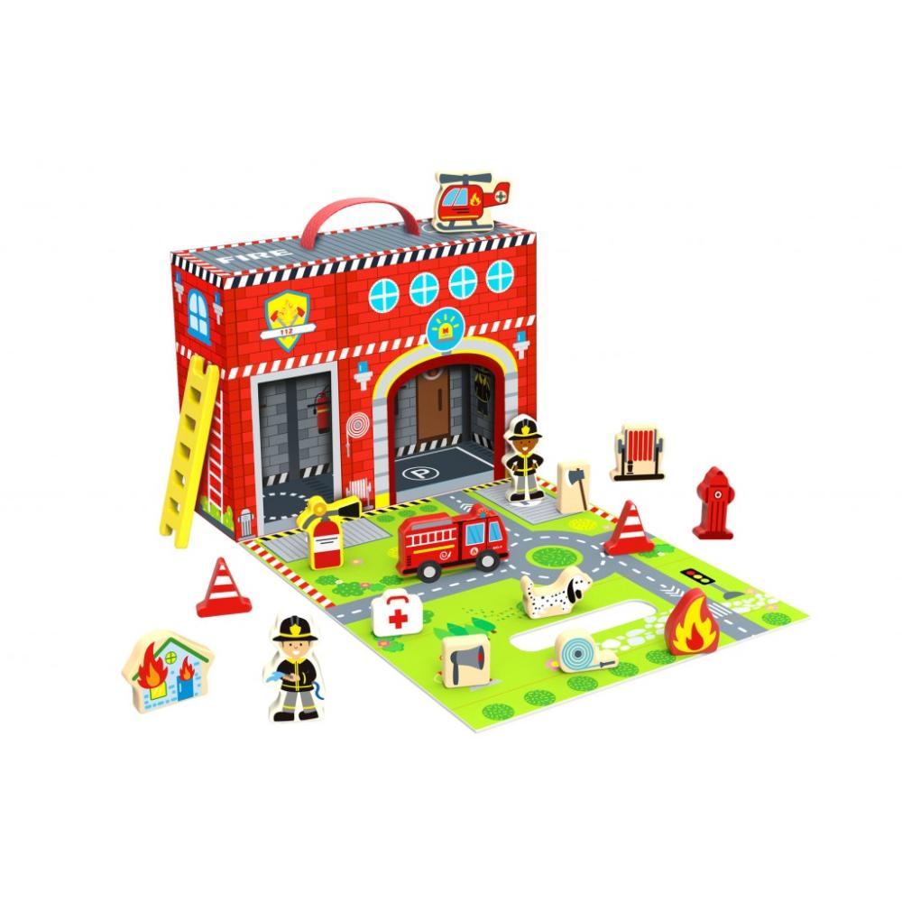 Wooden Set of Fire Station  - 0