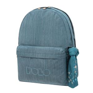 Polo Original Double Backpack lIGHT bLUE with Scarf - 8105