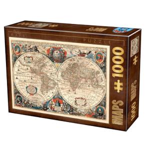  Puzzle of 1000 pieces 68x47cm Vintage Global Map - 8255